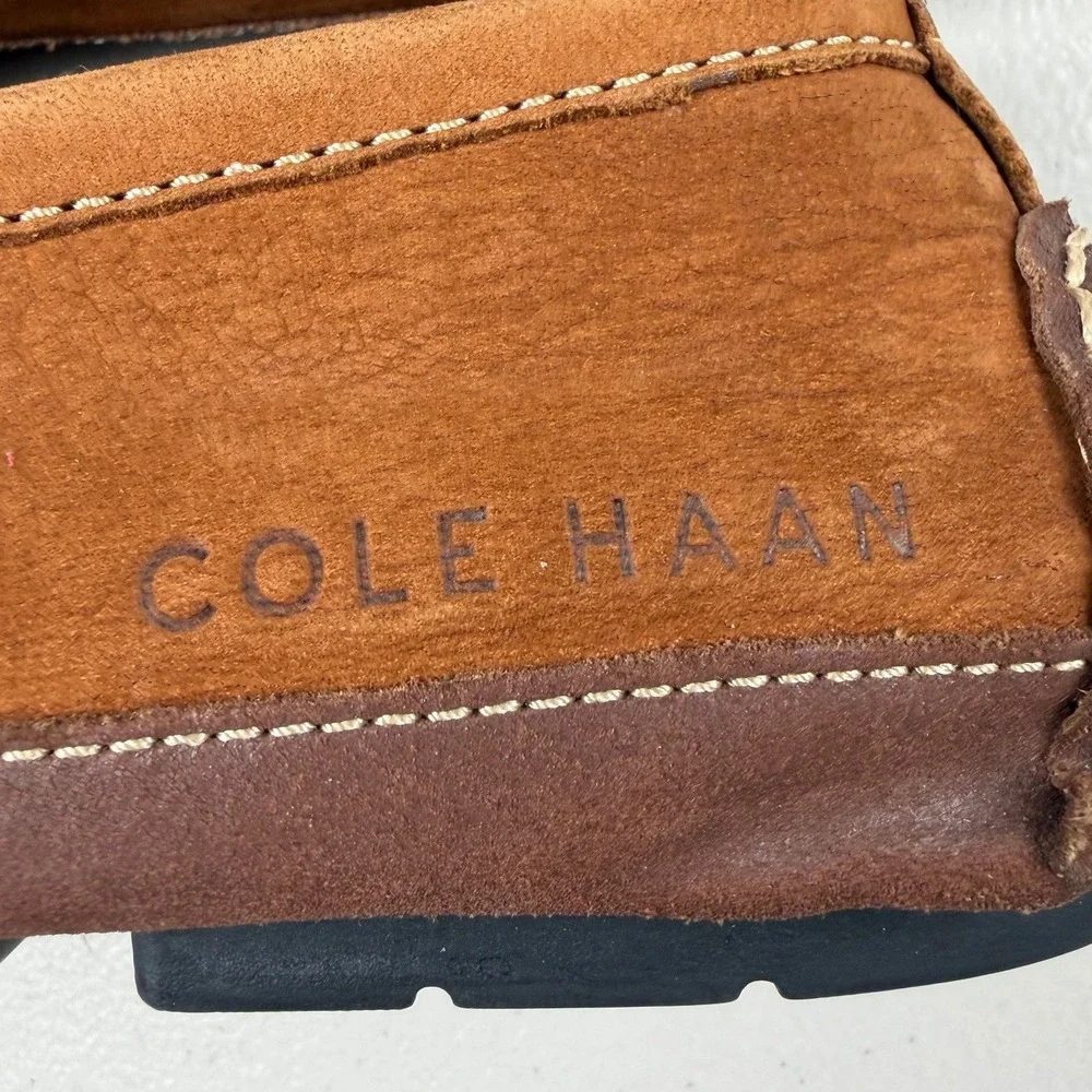 Cole Haan Mens Gunnison Driver C30966 British Tan Leather Penny Loafers 9.5M